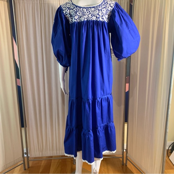 Vintage Oaxaca cotton dress with embroidery (1981-82) - Picture 6 of 12